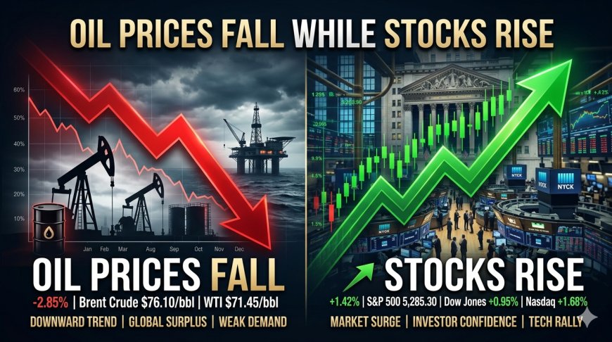 Oil prices drop while stocks climb as the U.S. moves toward ending the Iran war.